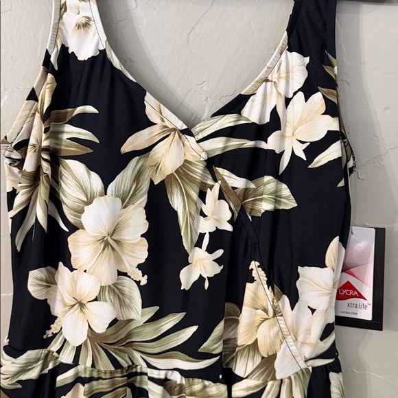 Maxine Island Greenery Swim Dress 16W - Picture 4 of 9